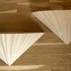 Pair of vintage beige shell wall lamp, France 1970