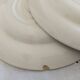 3 Red English porcelain dinner plates, England