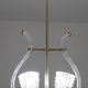 Amazing 2 Light Clear Rostrato Murano Glass Chandelier by Barovier & Toso,