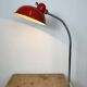 Large Red Industrial German Workshop Table Lamp from Helo Leuchten, 1950s