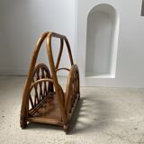 Rattan magazine holder