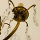 Brass wall light + glass tassels, mid-20th century