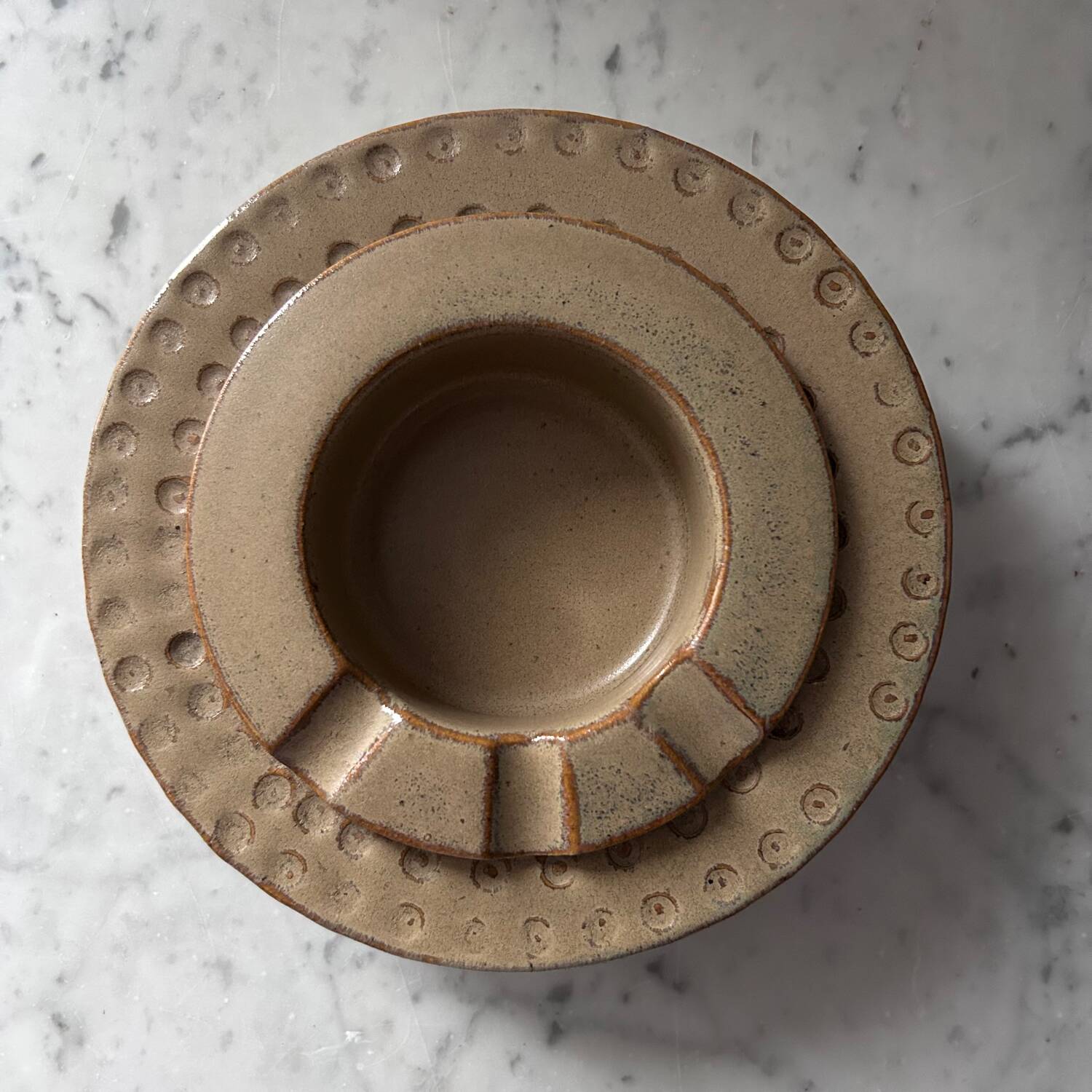 Brutalist stone ashtray