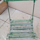 Paire de chaises de bistrot jardin pliable ancienne