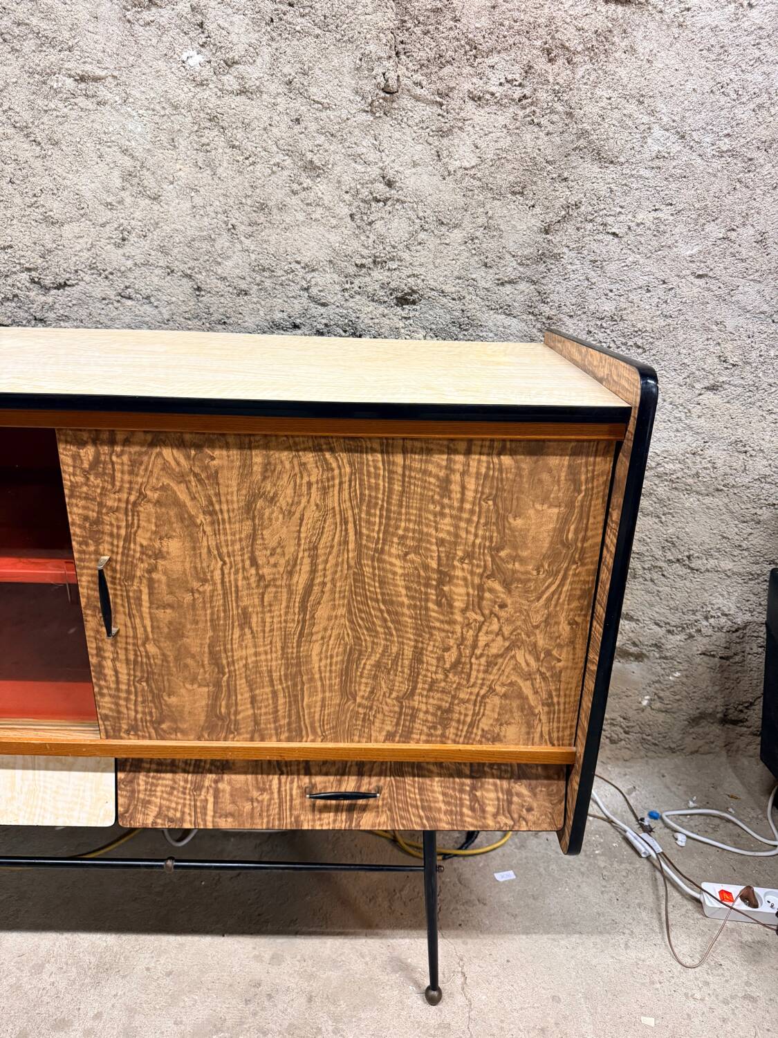 Vintage Formica sideboard from the 1960s/70s, Scandinavian Midcentury modern