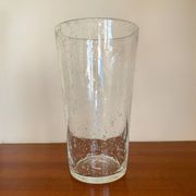 Grand vase cristal bullé années 70