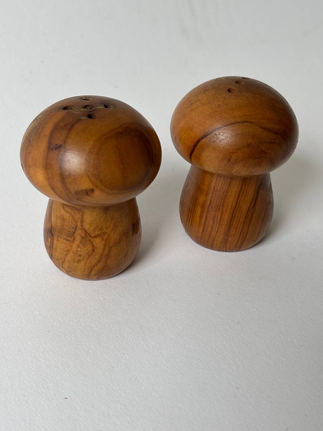 Wooden Mushroom Salt and Pepper Shakers