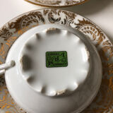 Set of 4 chocolate cups porcelain from Limoges