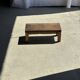 Petit banc en teck ancien rectangulaire quadripode d'Indonésie H20 L45