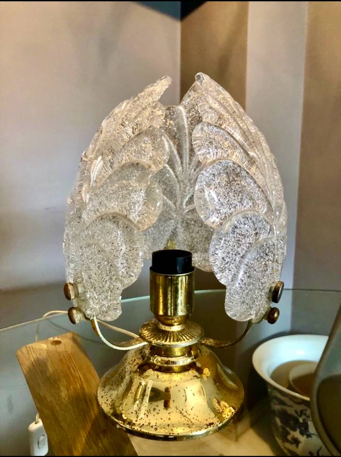 Table lamp by Mazzega Murano glass, Italy 1970