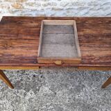 Farmhouse table with one drawer