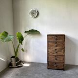 Small old vertical craft cabinet with 5 drawers