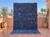 Handmade Moroccan blue rug decorated 200cm x 300cm