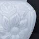 Large art deco glass vase with French floral decor H. 29.5 cm