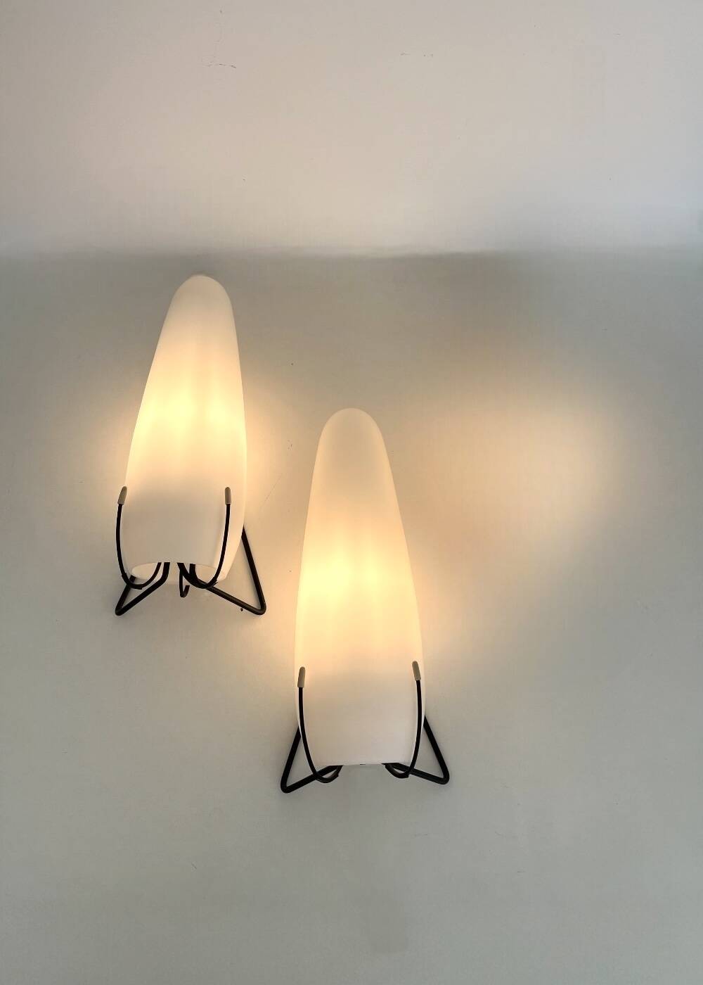 Pair of Scandinavian wall lights by Louis Kalff for Philips, 1960s
