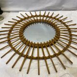 Rattan sun mirror  58cm
