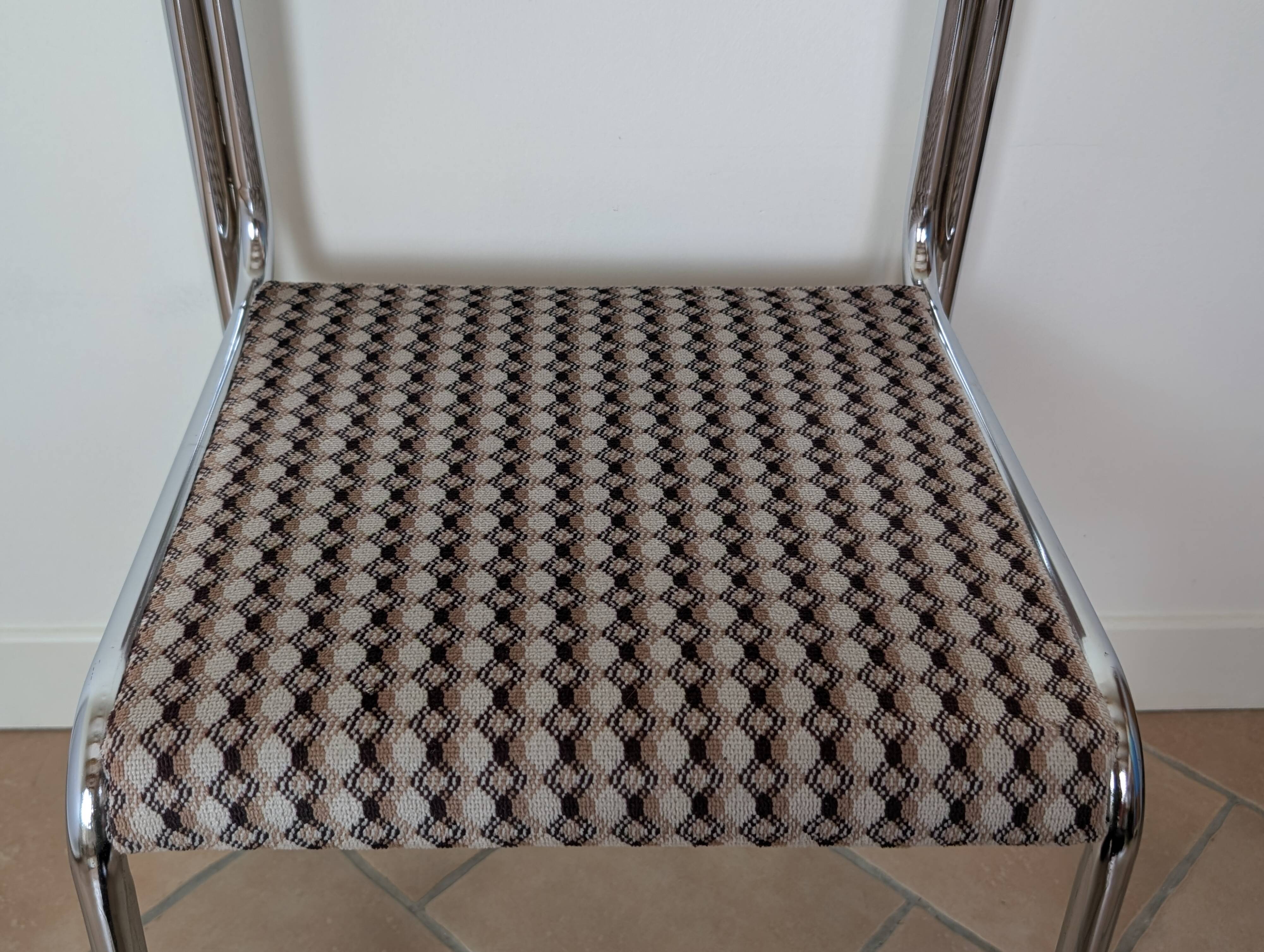 Chaise métal chromé