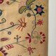 Large beige Indian rug with floral patterns 196x137.