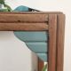 Art Deco side table with 2 sculpted tops