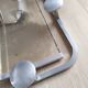 Coat rack in aluminum and mirror, vintage, Sncf style, luggage rack, hat rack