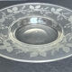 Engraved glass cup