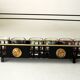 6 spirit glasses on a metal tray 1950
