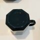 6 coffee cups octime arcoroc- esso collection - black and red - vintage - retro - kitchen
