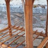 Side table, vintage 50s rattan coffee table