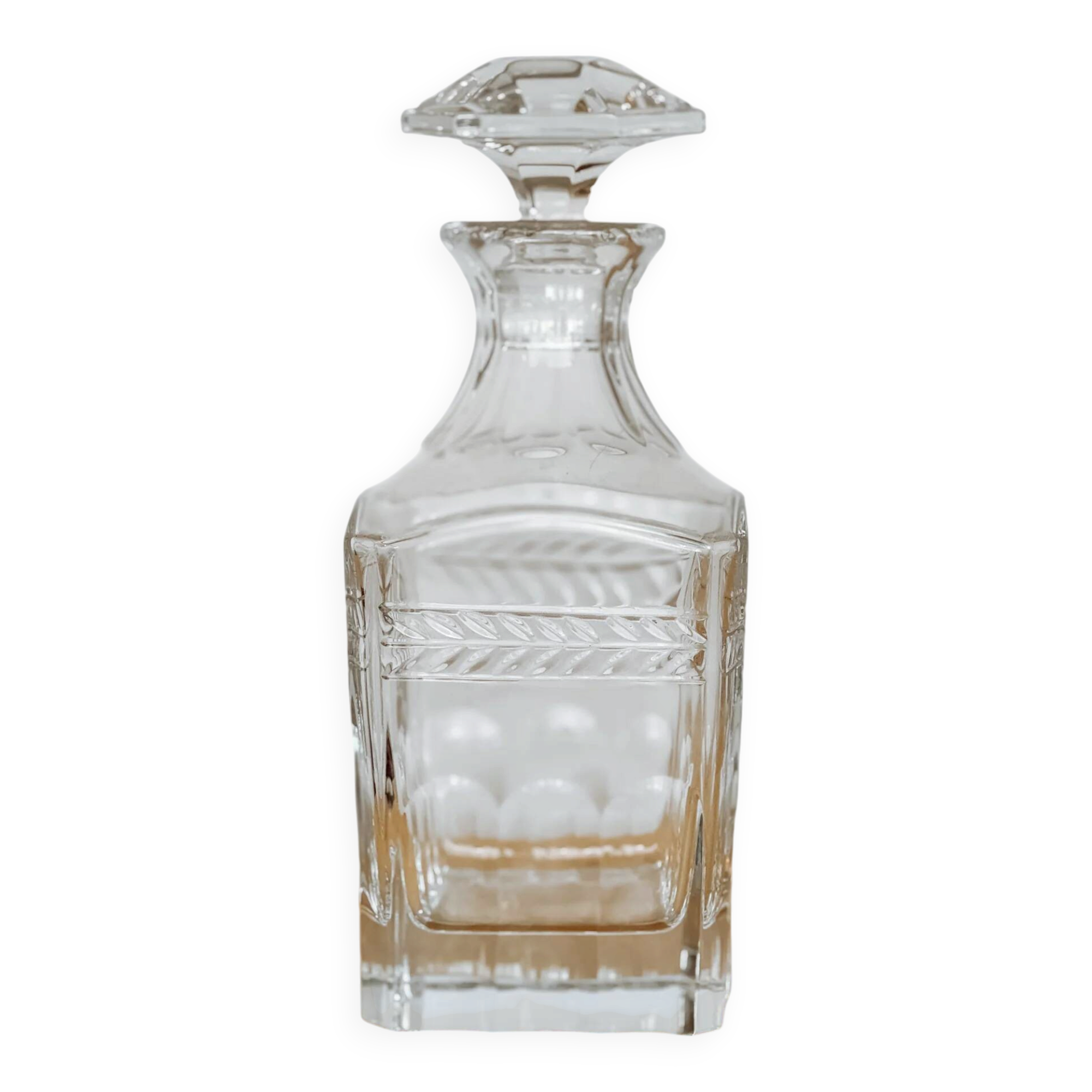 Vintage glass whisky carafe