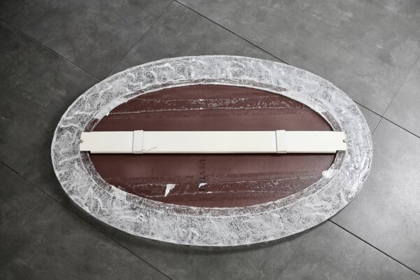 Miroir en plexiglas ''givré'', années 70