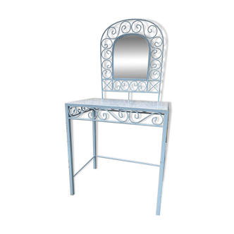 Vintage marble dressing table with mirror