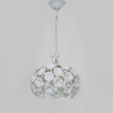 Suspension en métal blanc suspension florale. Années 70