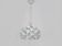 White metal floral pendant light. 1970s