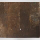 Industrial console table with patinated colorful paint, Belgium ca. 1950