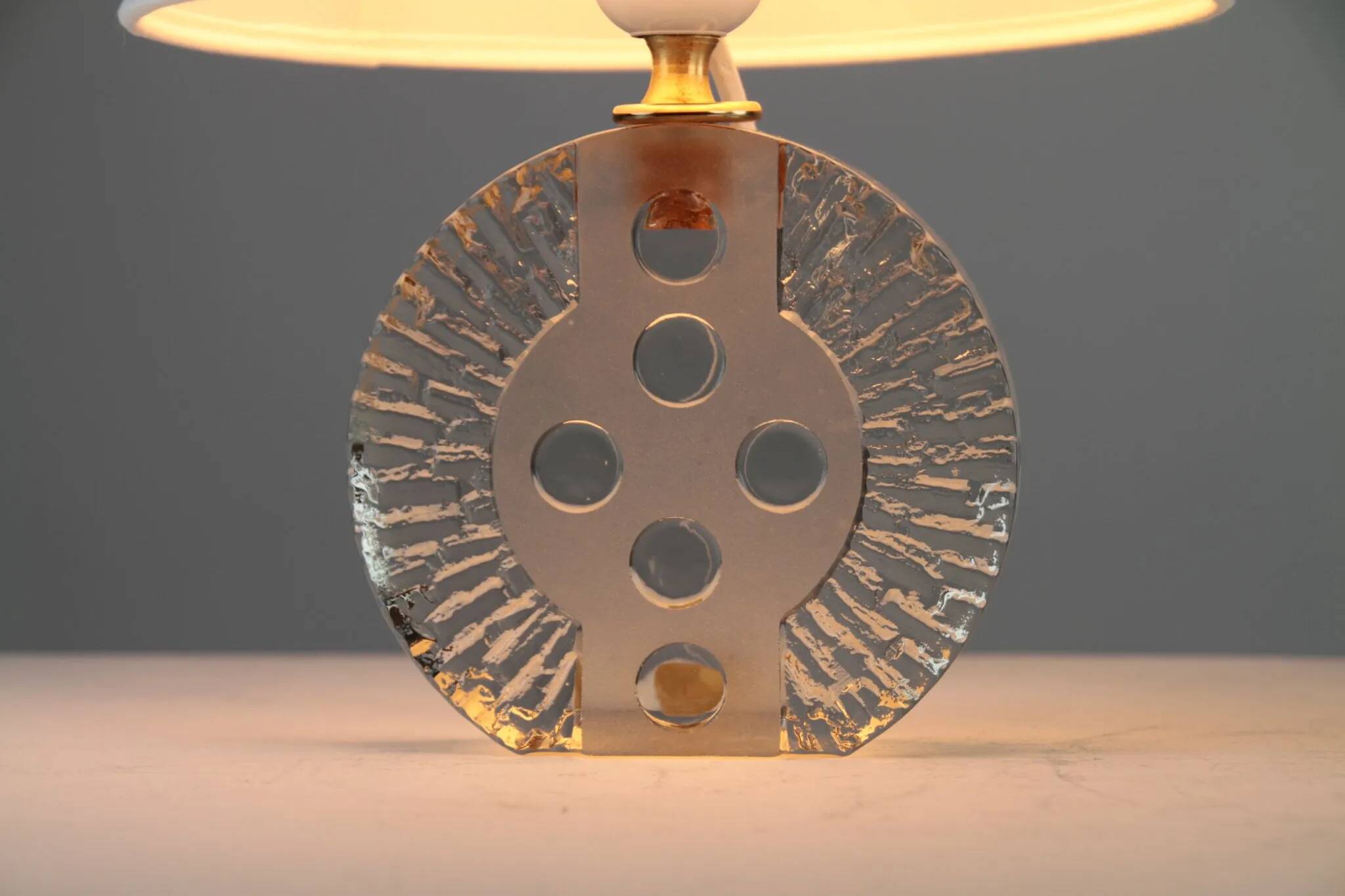 Glass Table Lamp by Nybro Glasbruk – Sweden, 1960s/1970s
