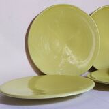 Six vintage Czech ceramic dessert plates