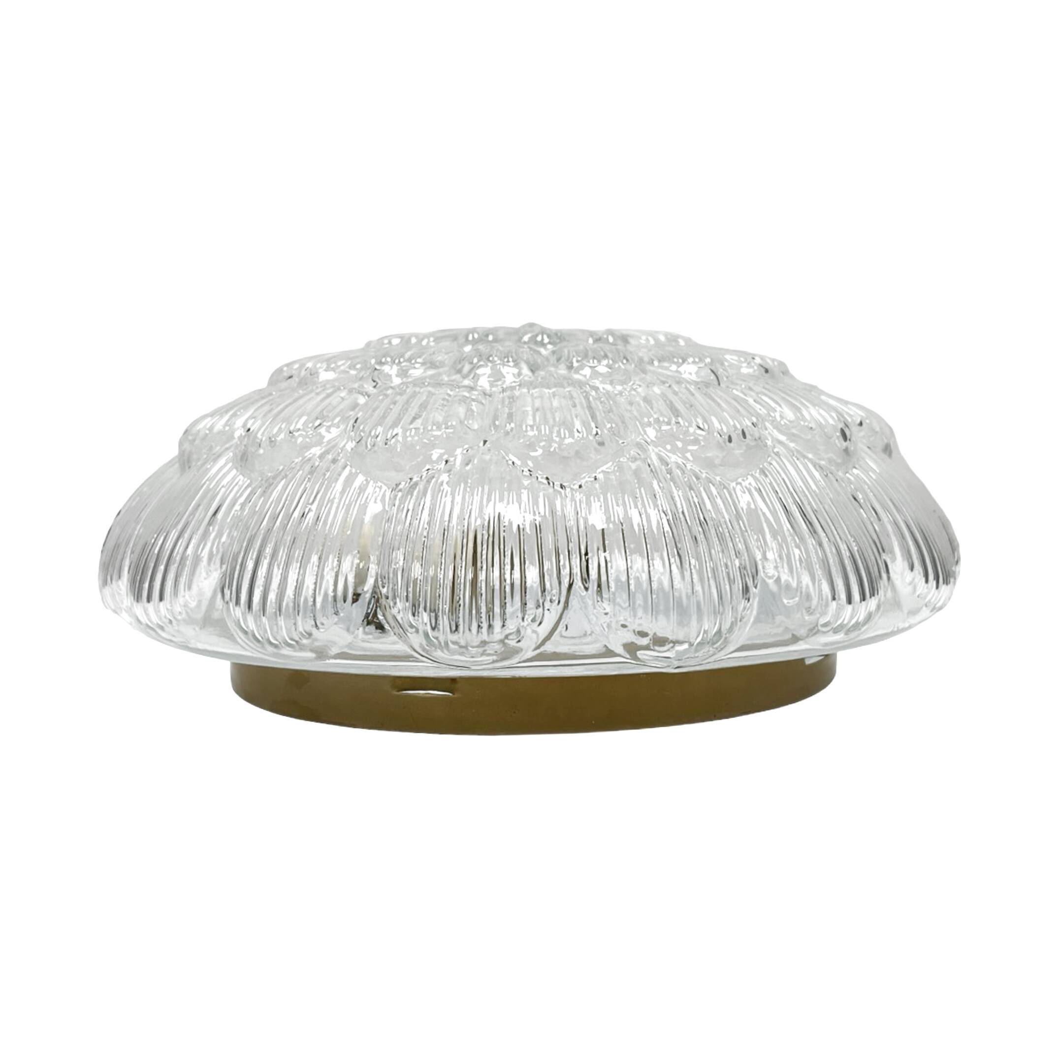 Massive Christmas tree glass ceiling lamp, Belgium, 1970s.