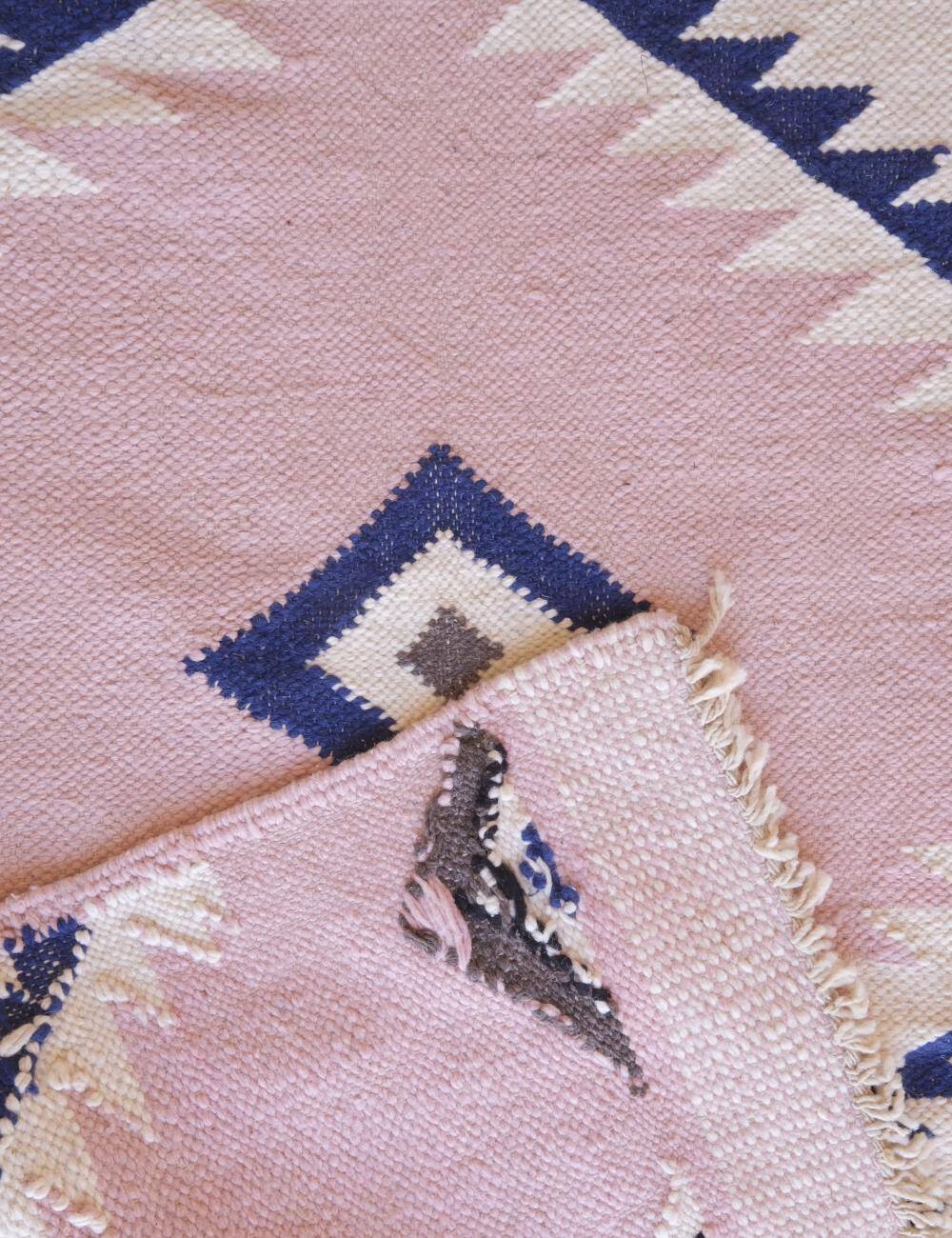 Pink Kilim Rug - 308 x 209 cm