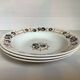 Three old deep plates, earthenware, 1930s, water lily model.