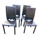 Lot de 4 chaises vintage cuir
