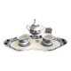 You & Me Coffee Set Fine Italian Porcelain "Belle Époque" Duo Blue
