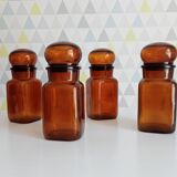 Set of 4 vintage jars 70s