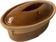 Petite terrine en terre cuite beige & marron