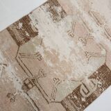 3x11 Rug For Kitchen Brown Beige Turkish Runner Rug, 86x325Cm SK 5286