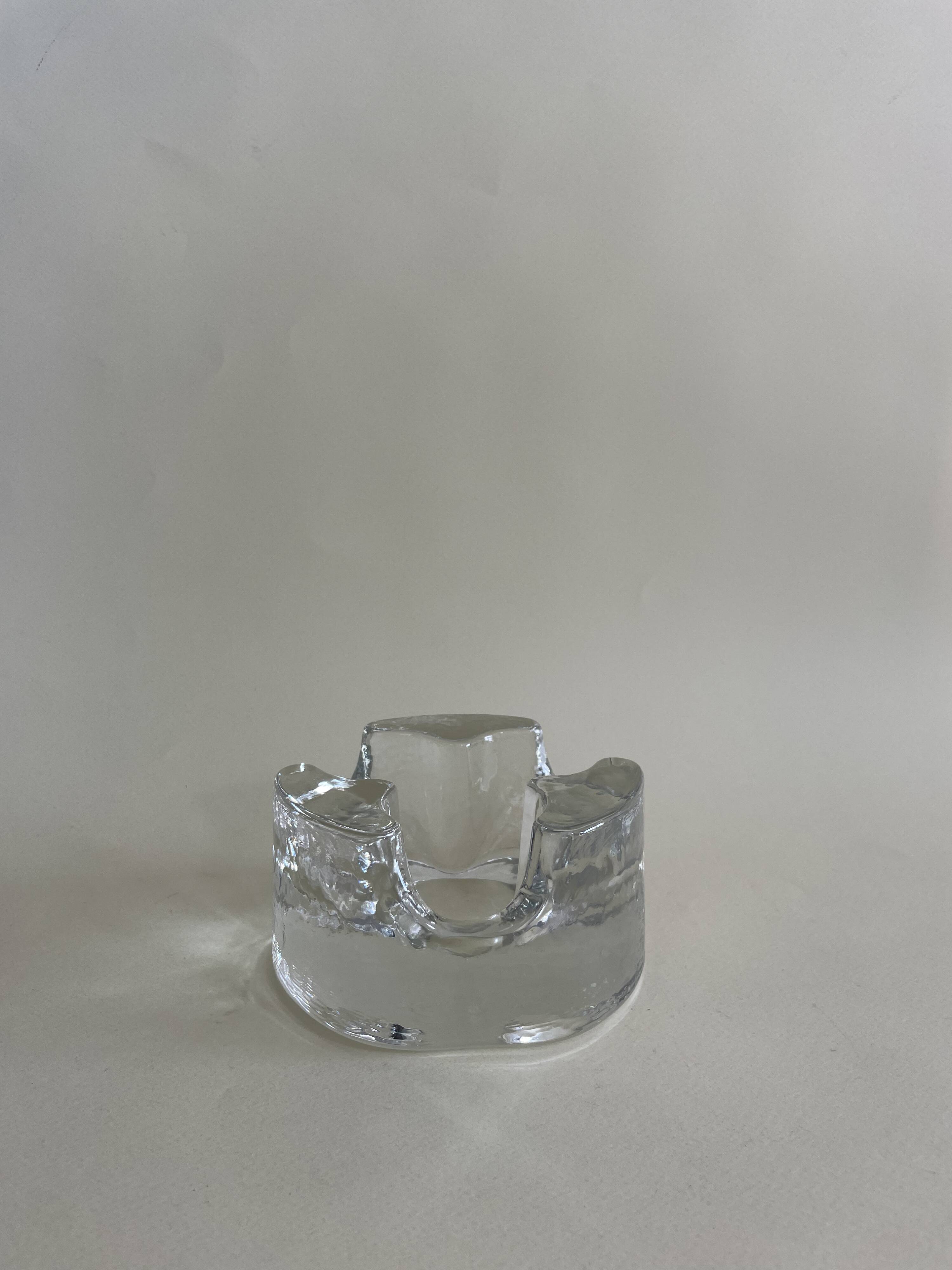 Brutalist Glass Candle Holder