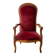 Louis XV armchair in wood and red velvet