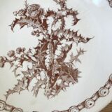 Series of 6 flat plates old model "Thistles" Gien