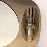 Miroir en verre italien à deux tons avec appliques en verre