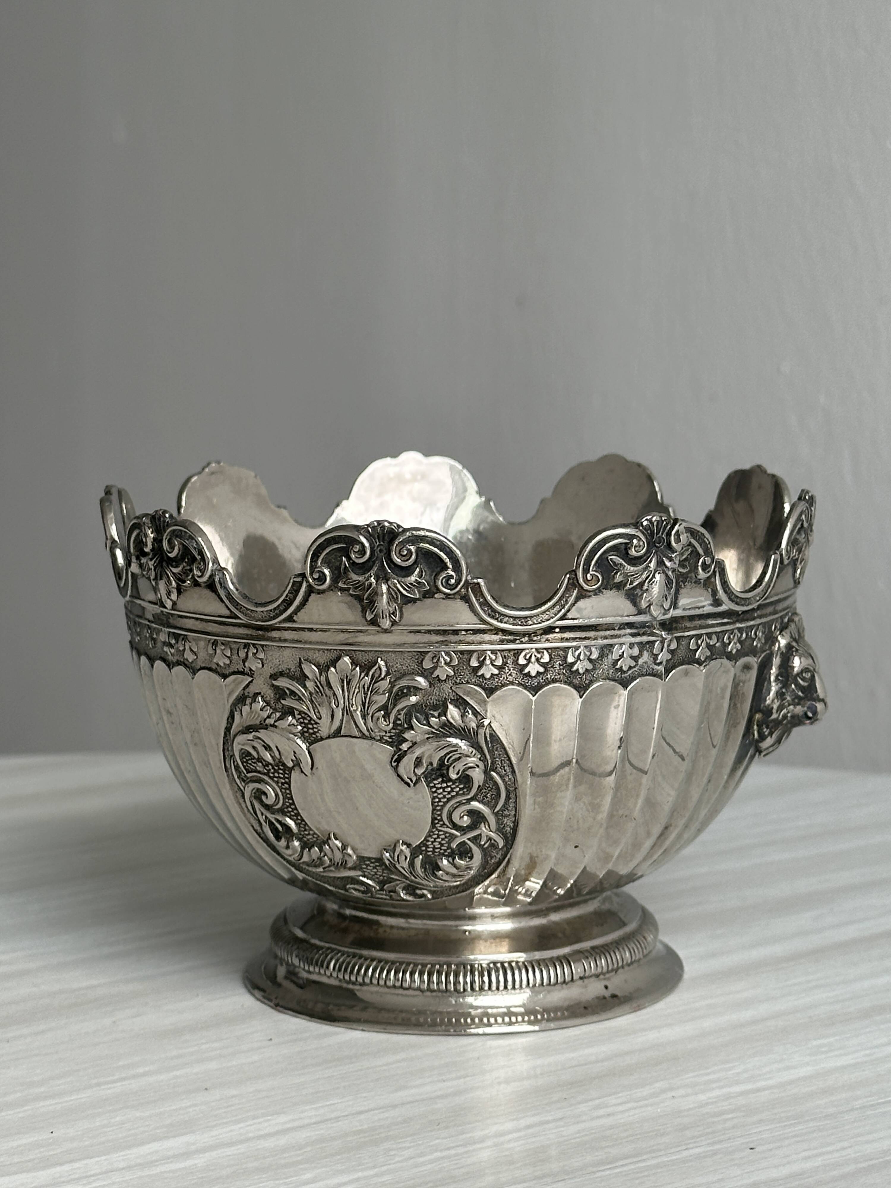 Shiny silver metal cup