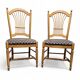 2 x rustic French country cottage side / dining chairs
